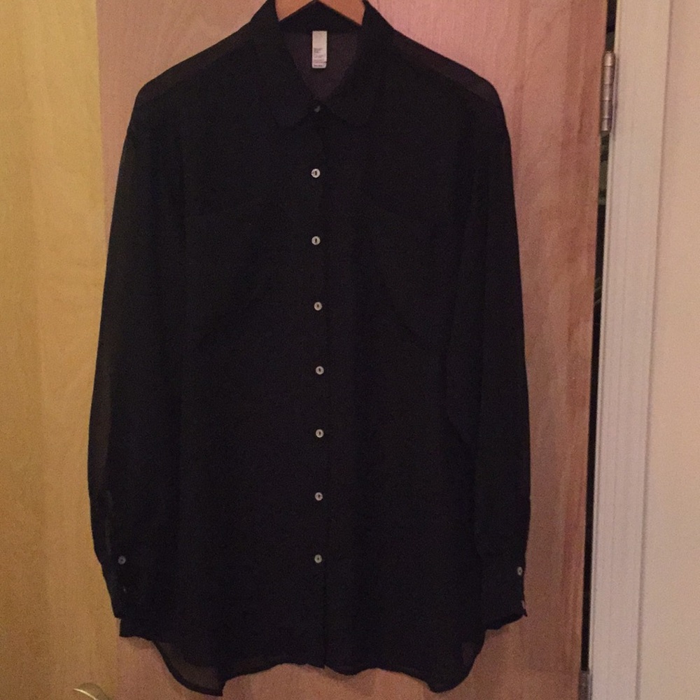American Apparel Chiffon Oversized Blouse